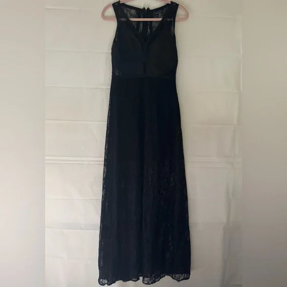 Windsor Women’s Black Lace High Low Dress, Medium. Pre-Owned Good - Picture 3 of 12